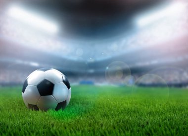 Stadyumda futbol topu