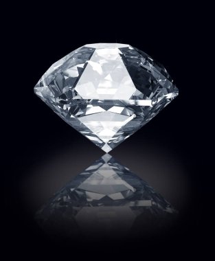 Koyu arkaplanda mavi elmas