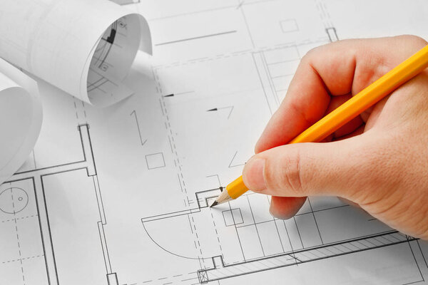 рисование плана дома вручную