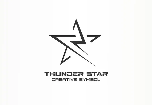 Thunder Star Logoet Flash Abstrakt Design Vektor Skabelon Fast Speed vektorgrafik