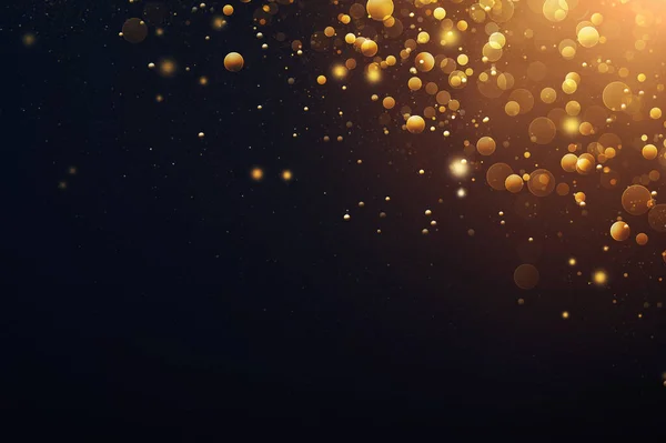 Bokeh Overlays Golden Particles Glowing Lights — Zdjęcie stockowe