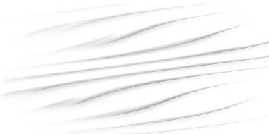 White abstract background with curved lines. 3d rendering, illustration.