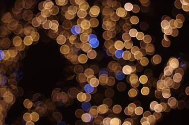 Golden bokeh lights, explosion particles lights