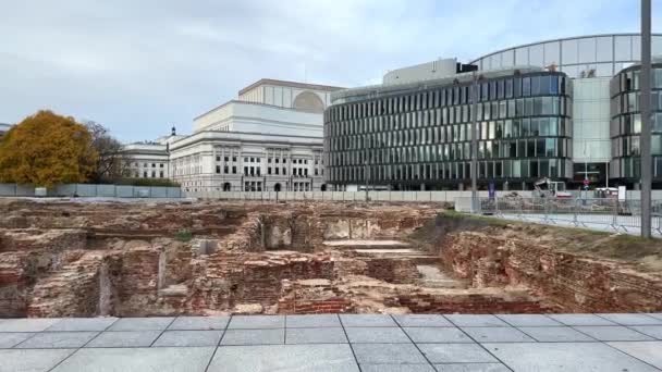 Pozůstatky Saského Paláce Pilsudského Náměstí Varšavě Rekonstrukce Paláce Saski Varšava — Stock video