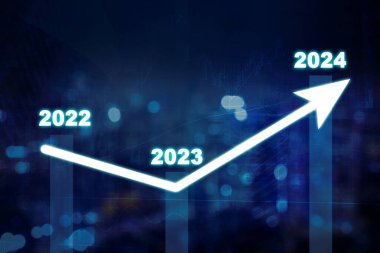 Enflasyon, durgunluk, durgunluk, ekonomik durgunluk ve fütüristik geçmişe sahip 2024 mali tablo nedeniyle ekonomik düzelme sonrasında