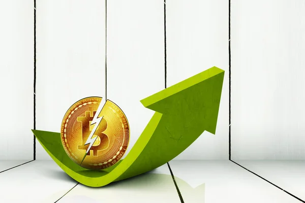 Bitcoin Halvering Leidt Tot Bullish Crypto Markt Rechtenvrije Stockfoto's
