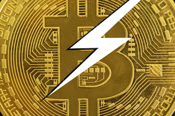 Bitcoin Réduire Moitié Récompense Bloc Est Coupée Deux Tous Les Image En Vente