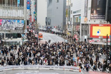 Shibuya 'da karşıdan karşıya geçen yayalar, Tokyo Şehir Yaşam Tarzı