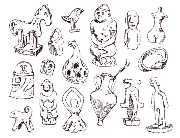 Очертания Языческих Символов Свободный Рисунок Черно Белая Иллюстрация Иллюстрация Вектора — стоковый вектор