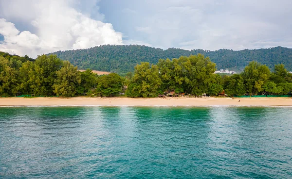 Drohnenaufnahme Der Insel Koh Lanta Der Lange Strand Berühmter Tropischer — Stockfoto