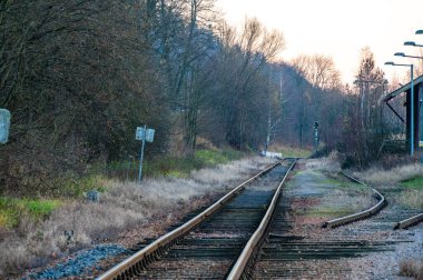 Demiryolu raylarının, sinyallerin ve Bila Voda köyündeki istasyonun nostaljik görüntüsü, kapanışın eşiğindeki küçük bir yerel hattı resmediyor, tarih ve geçiş duygusunu çağrıştırıyor.
