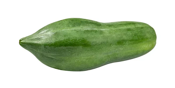 Zöld Papaya Elszigetelt Fehér Háttér — Stock Fotó
