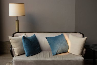 Rahatlamak için yastıklı kanepe;