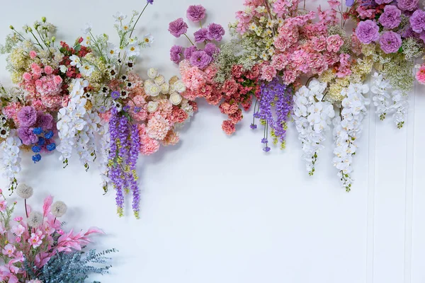 Flower Decoration Backdrop Wedding Photography Stock Image