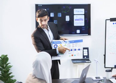 Yöneticiler pazarlama faaliyetlerini planlamak için toplanıyorlar.