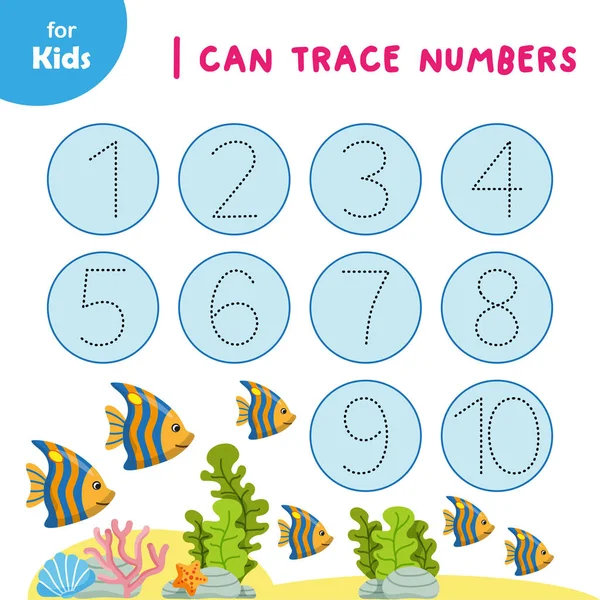 Çocuklar için mini oyun, sayıları yuvarlak içine alabilirim. Denizci temalı bir görüntü. Çocukların sayıları yazmayı ve tanımayı öğrenmesine yardımcı olur. Denizcilik temalı bir illüstrasyon. 3-6 yaş arası çocuklar için ideal