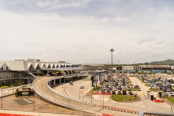 stock image Phuket Domestic Airport Road Afternoon Light Orange