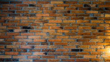 Tuğla duvar arkaplanı, kahverengi tonlar, eski