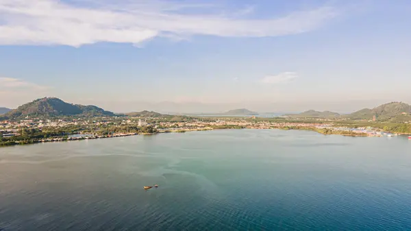 Luftlandschaft Über Einem Gekrümmten Fußweg Der Nähe Des Meeres Saphan — Stockfoto