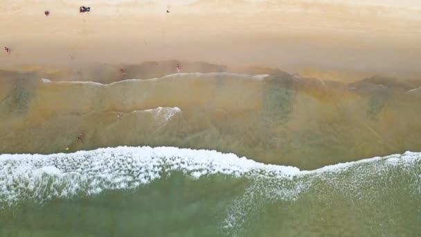 Drone Video Hoge Hoek Opnamen Kata Beach Karon Prachtig Strand — Stockvideo