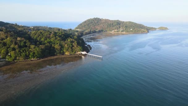 Drone Kamerası Patong Şehrinin Phuket Tayland Hava Manzarası Yazın Güzel — Stok video