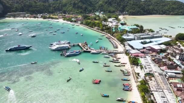 Cámaras Vídeo Drone Islas Parque Nacional Krabi Tailandia Atracciones Turísticas — Vídeos de Stock