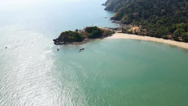 Koh Lanta Krabi Thailand Güneşli Hava Tropikal Beyaz Kumsal Koh — Stok video