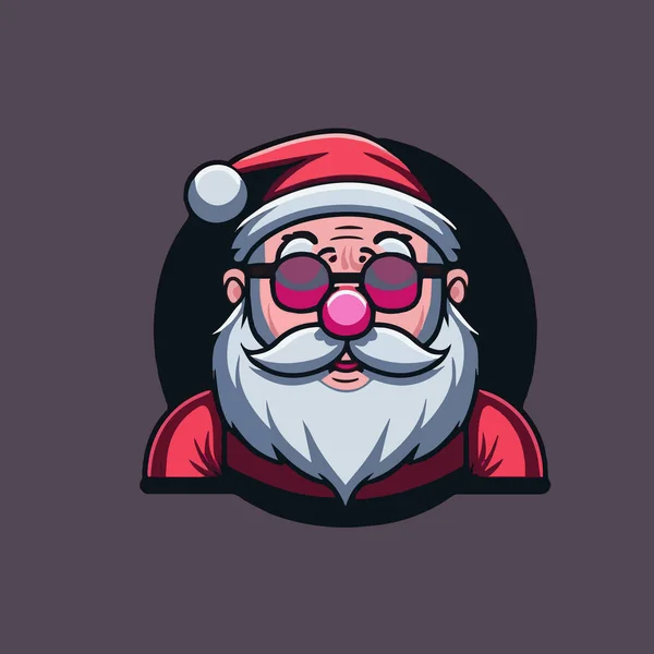 Christmas Santa Claus Cartoon Inglés Feliz Navidad Feliz Año Nuevo — Vector de stock