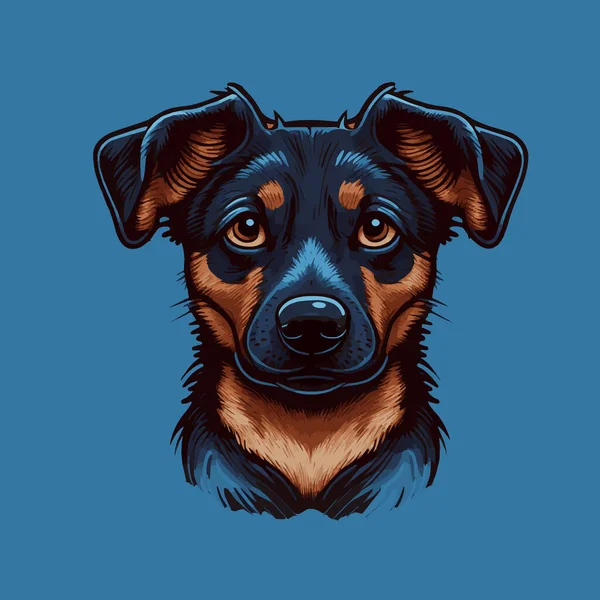 Vector Logo Illustration Cooler Hund Maskottchen Cartoon Stil — Stockvektor