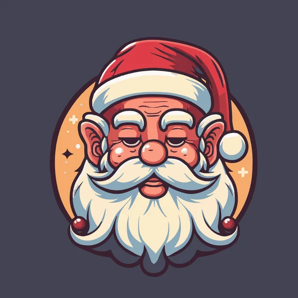 Vánoční Santa Claus Cartoon Veselé Vánoce Šťastný Nový Rok Přání — Stockový vektor
