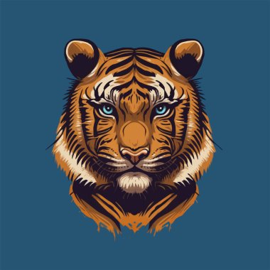 Tiger Face amblem logosu logosu spor logosu, tişört ya da maskot için