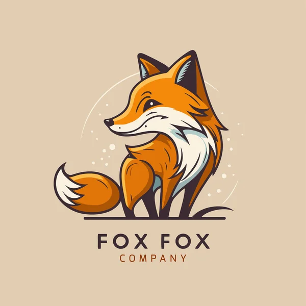 Ilustración Fox Cabeza Logo Marca Concepto Vector Estilo Producto Empresa — Vector de stock