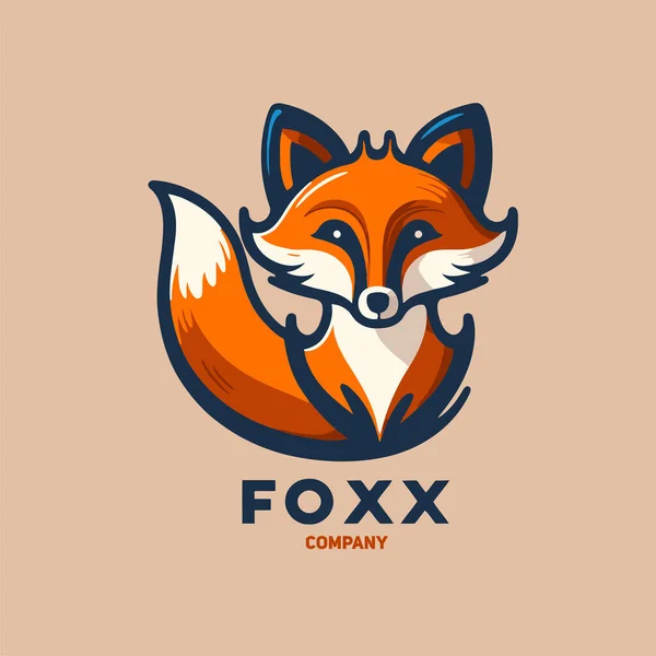 Ilustracja Logo Fox Głowy Marki Koncepcji Wektor Stylu Produktu Marki — Wektor stockowy
