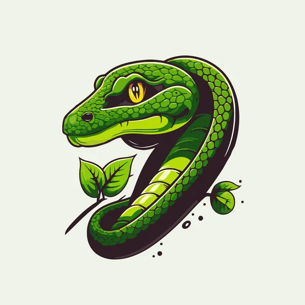Personagem mascote da cobra cobra para design de logotipo de jogos