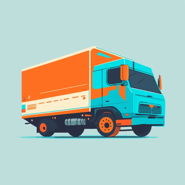 Illustration Truck Delivery Logo Icon Delivery Service Concept Vector Flat — Vector de stock