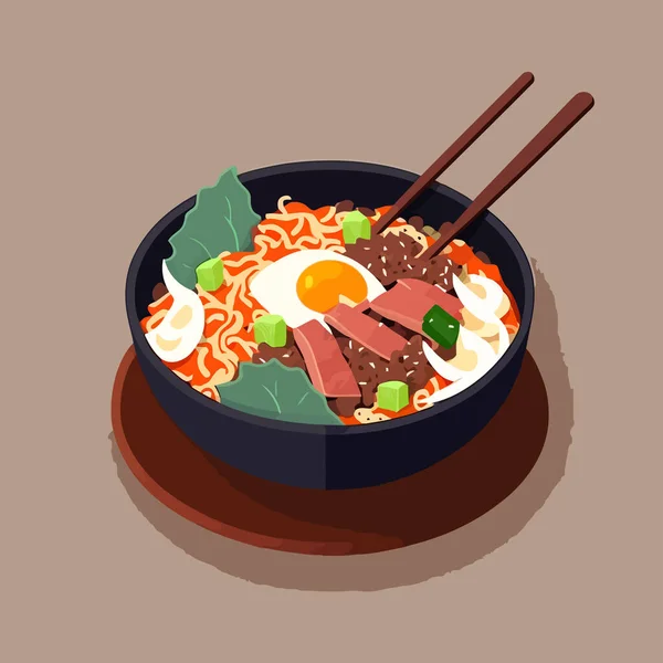 Японская Еда Вкусные Аутентичные Традиционные Азиатские Блюда Плоские Векторные Иллюстрации — стоковый вектор