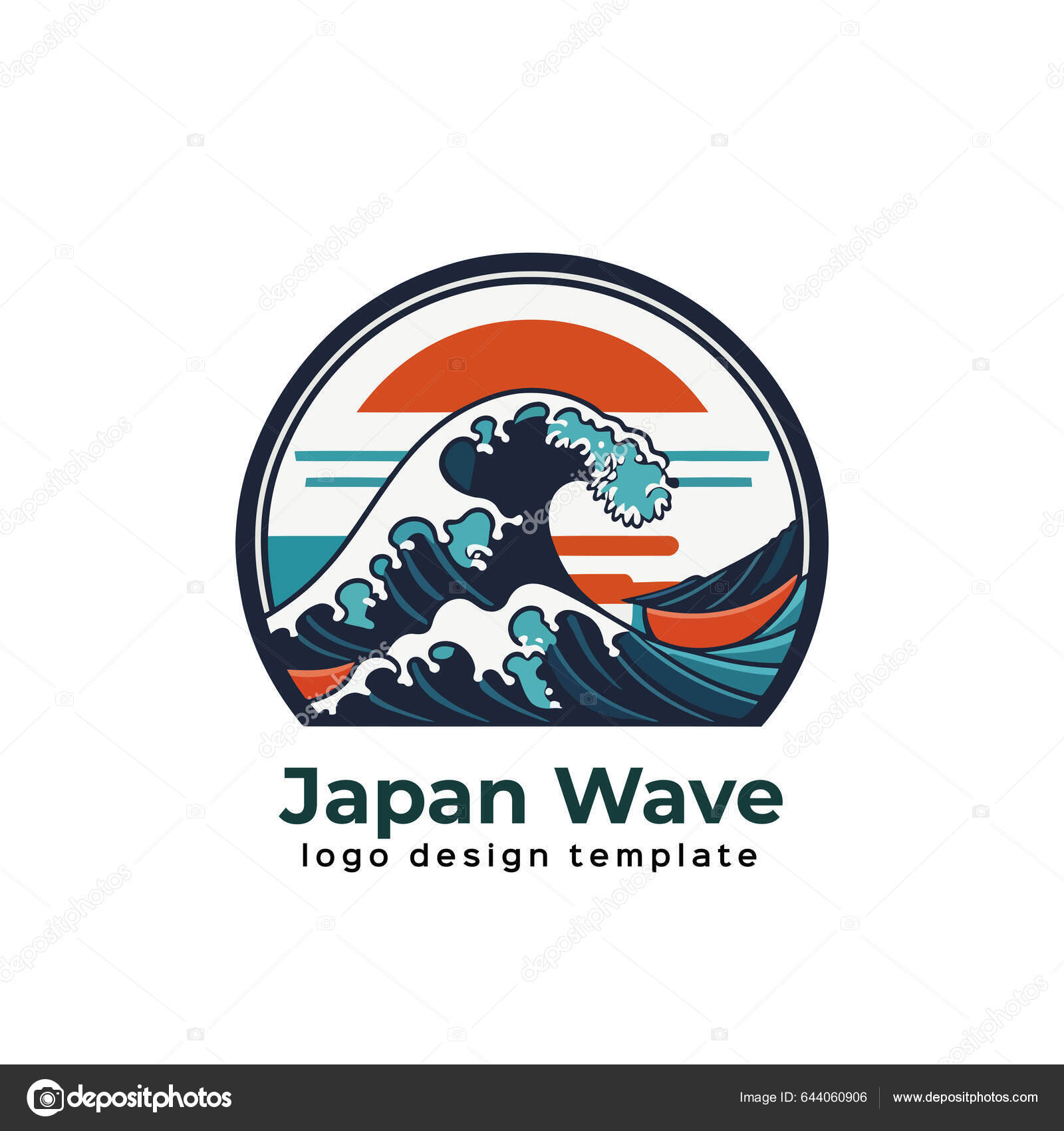Ocean Wave Logo Template Vector Icon Illustration Design Ocean Wave  Stock-Vektorgrafik von ©thegoodlogo 644060906