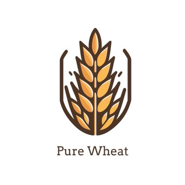 Mısır gevreği logo şablonu. Buğday dikeninin vektör çizimi. ekmek logosu şablonu
