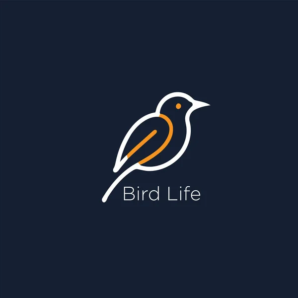 Modello Disegno Logo Uccello Icona Del Vettore Degli Uccelli Icona — Vettoriale Stock