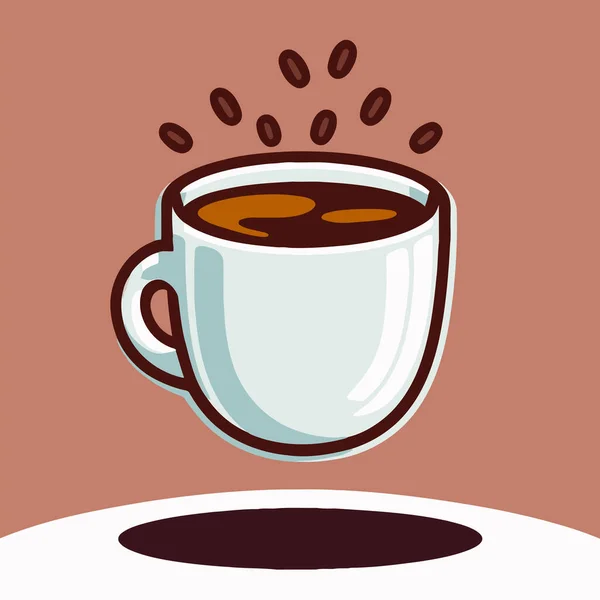 白底咖啡的设计 矢量图解 矢量图解 咖啡店品牌 — 图库矢量图片