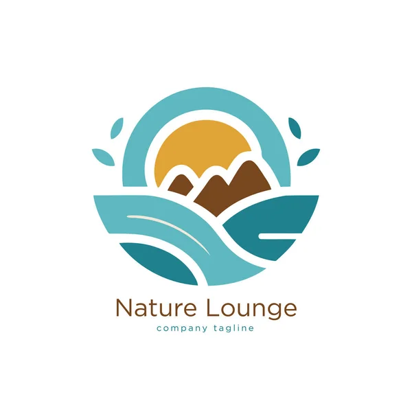 Modello Logo Natura Illustrazione Vettoriale Elemento Logotipo Tua Azienda Astratto — Vettoriale Stock