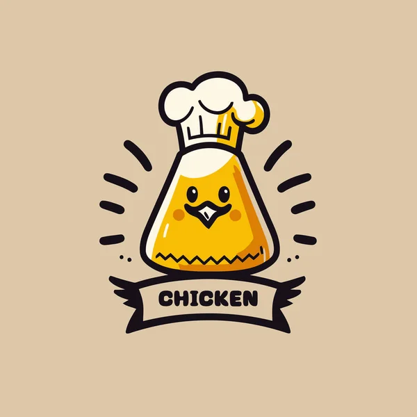 Modèle Logo Chef Illustration Vectorielle Chapeau Chef Food Cafe Restaurant — Image vectorielle