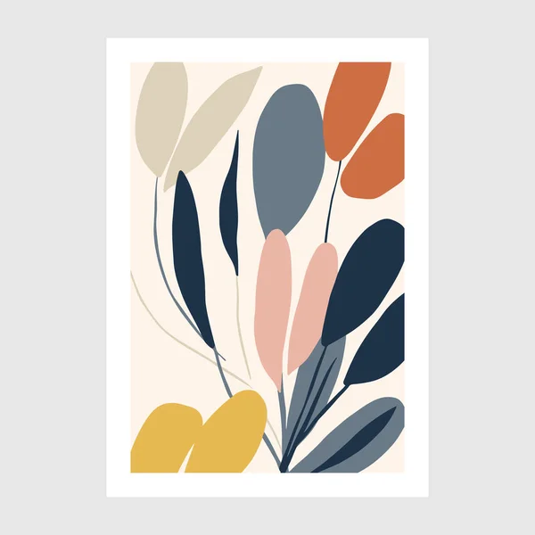 Fundo Floral Abstrato Ilustração Vetorial Desenhada Mão Design Para Cartaz — Vetor de Stock