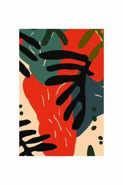 手描きベクトル抽象的な異なる形状とテクスチャを持つ創造的な普遍的なアートコラージュ ポスター カード 招待状 プラカード パンフレット チラシ カバー用のデザイン ウォールアート Print — ストックベクタ