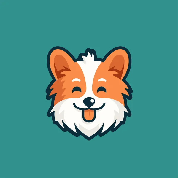 Cute Dog Vector Logo Design Template Pet Animal Vector Icon — Stock Vector