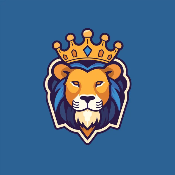 Modèle Logo Tête Lion Vectoriel Icône Illustration Design Mascotte Tête — Image vectorielle