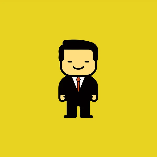Geschäftsmann Symbol Auf Gelbem Hintergrund Geschäftskonzept Vektorillustration Logo Design Vorlage — Stockvektor
