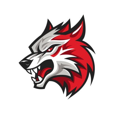 Wolf head mascot logo design vector template. Graphic illustration concept for your design. E sport Logo template clipart