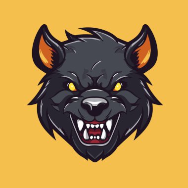 Tasmanian devil head mascot logo. Wolf Logo. Vector illustration of wolf head mascot for sport team. clipart