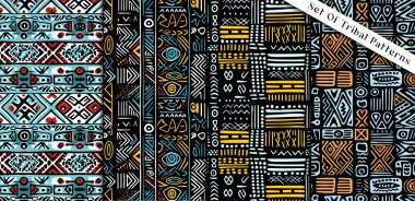 Etnik, pürüzsüz bir model. Kabile motifleri. Aztek, Meksikalı, Navajo, Afrika motifleri. Tekstil uyumluluğu.